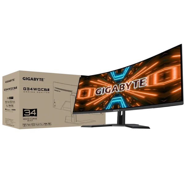 GIGABYTE G34WQC A 34'' 144Hz 4K Curved Gaming Monitor | Gaming PC Built